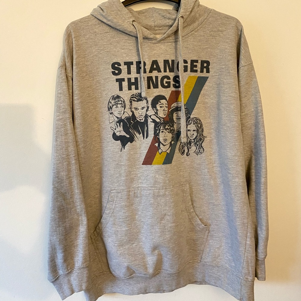 Stranger Things Gray Hoodie Size XL